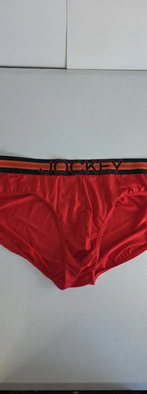 Jockey Sport Red Microfiber Brief with Stability Pouch XXL (44-46) Paisley Red